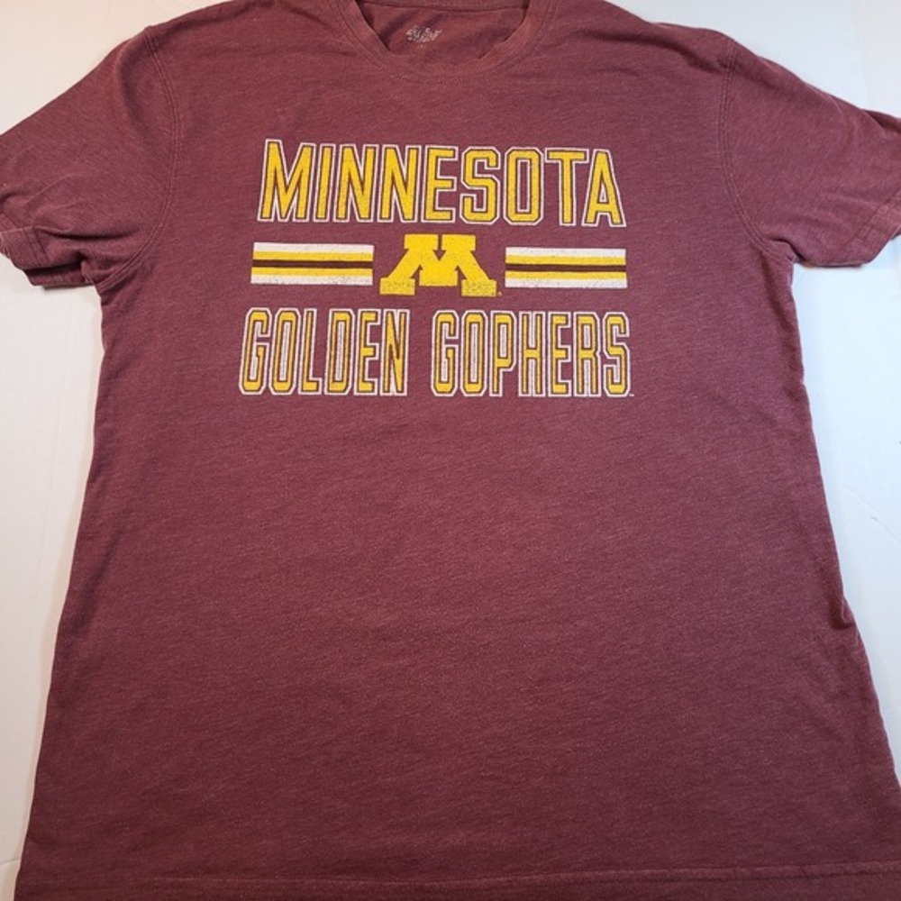 Minnesota Golden Gophers T Shirt Mens Large Maroon‎ Short Sleeve NCAA